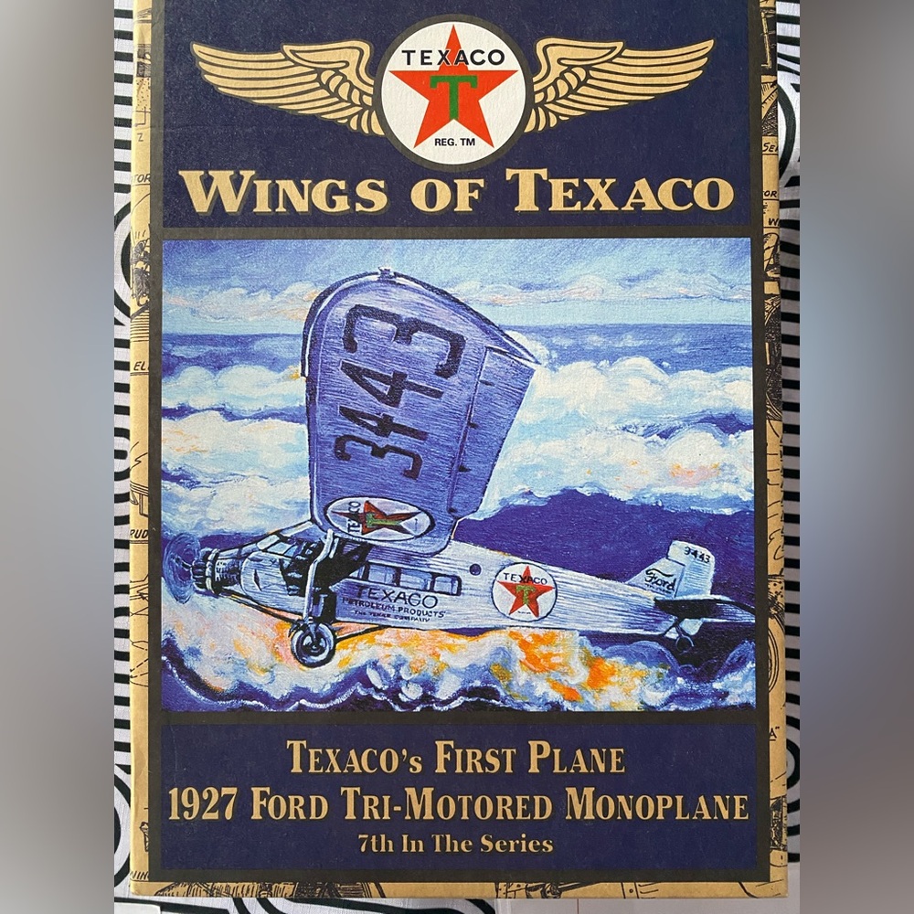 Wings of Texaco 1927 Ford Tri-Motored Monoplane Airplane Diecast Model Bank NRFB
